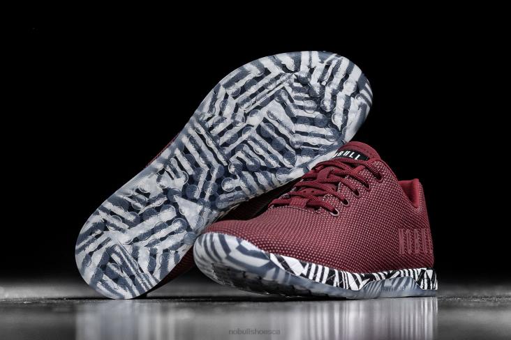 6DJZ73 Men Cabernet Zebra Trainer Nobull
