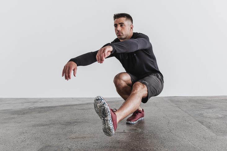 6DJZ73 Men Cabernet Zebra Trainer Nobull