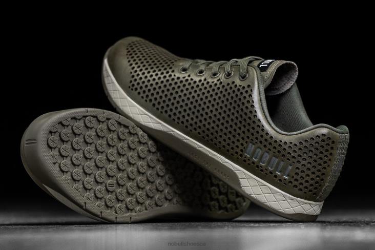 6DJZ75 Men Moss Leather Trainer Nobull