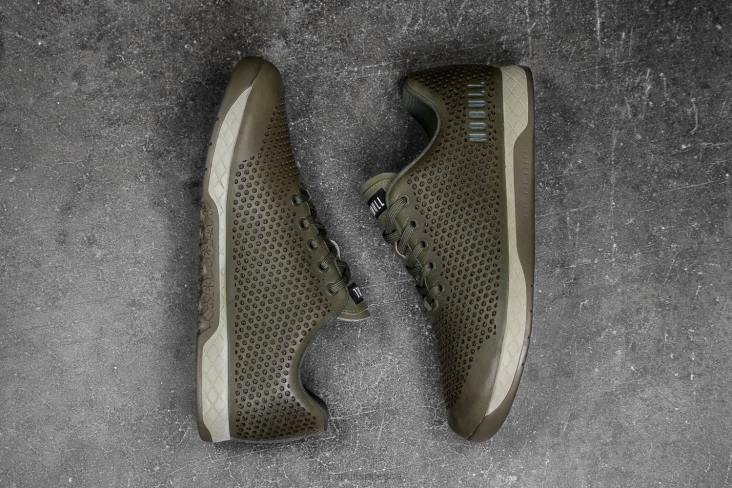 6DJZ75 Men Moss Leather Trainer Nobull