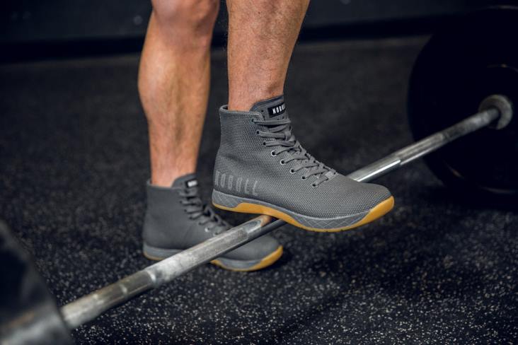 6DJZ76 Men High-Top Dark Grey Gum Trainer Nobull