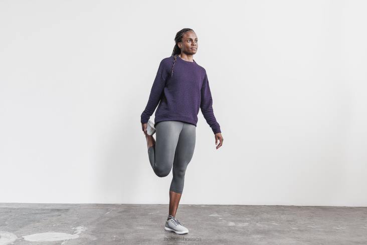 6DJZ792 Women Quilted Crew Pullover Nobull