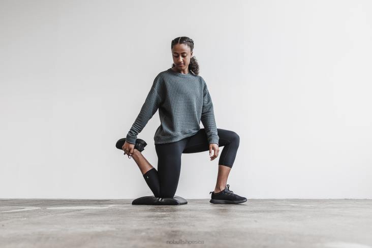 6DJZ794 Women Quilted Crew Pullover Nobull