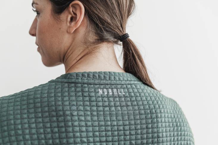 6DJZ796 Women Quilted Crew Pullover Nobull