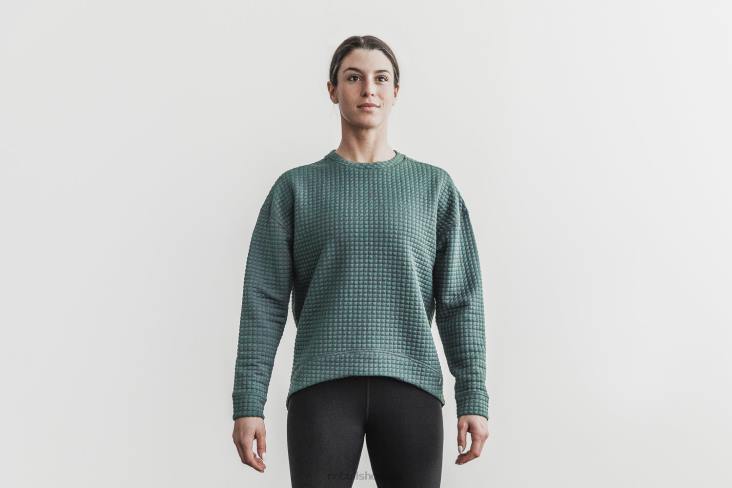 6DJZ796 Women Quilted Crew Pullover Nobull