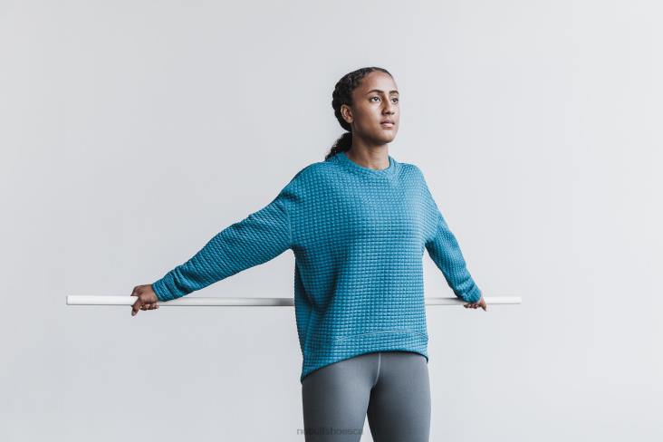 6DJZ800 Women Quilted Crew Pullover Nobull