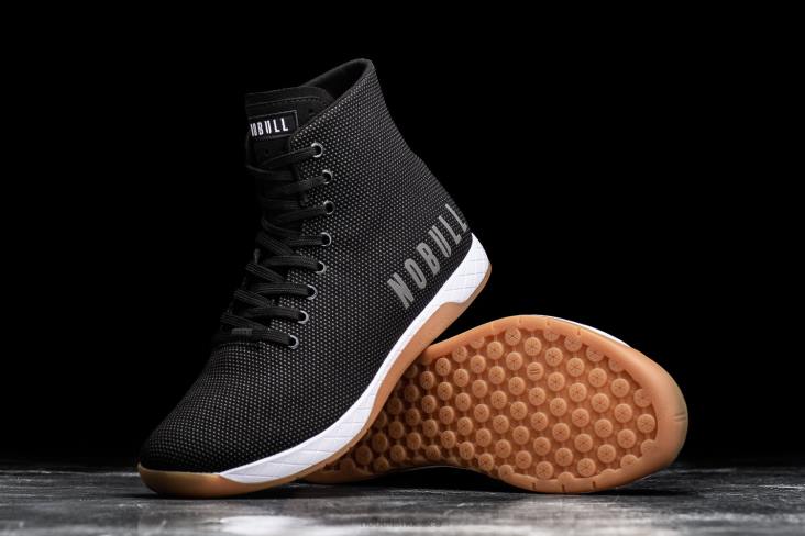 6DJZ9 Men High-Top Black White Gum Trainer Nobull