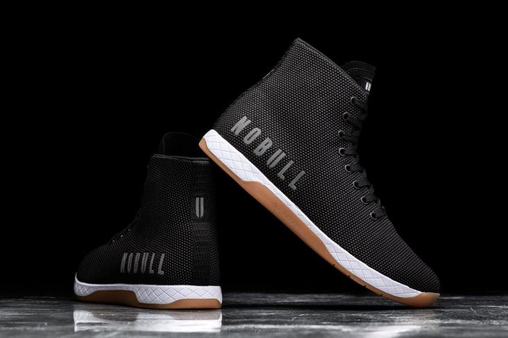 6DJZ9 Men High-Top Black White Gum Trainer Nobull