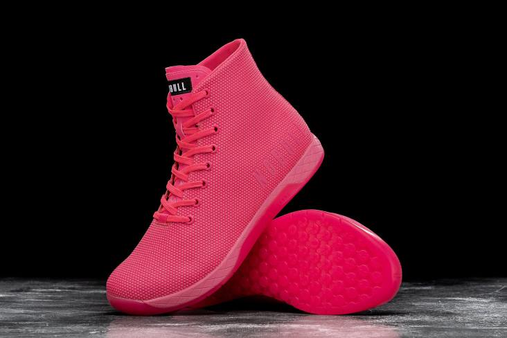 6DJZ94 Men High-Top Neon Pink Trainer Nobull