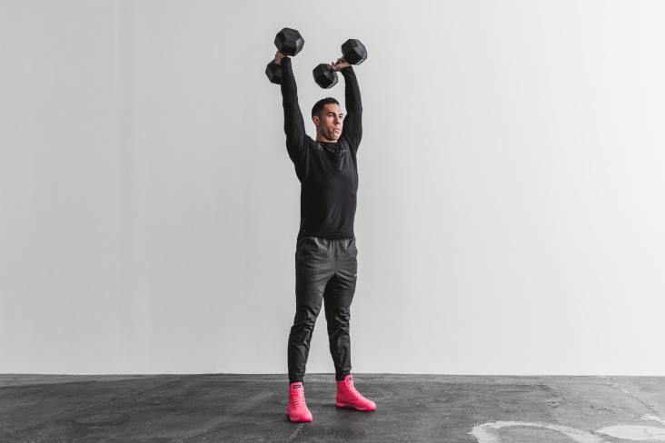 6DJZ94 Men High-Top Neon Pink Trainer Nobull