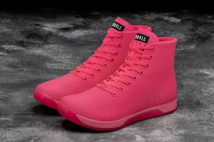 6DJZ94 Men High-Top Neon Pink Trainer Nobull
