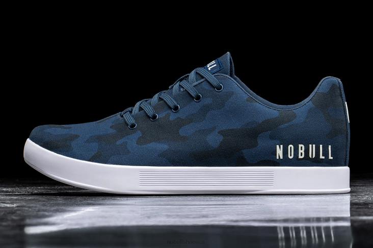 6DJZ96 Men Navy Camo Canvas Trainer Nobull