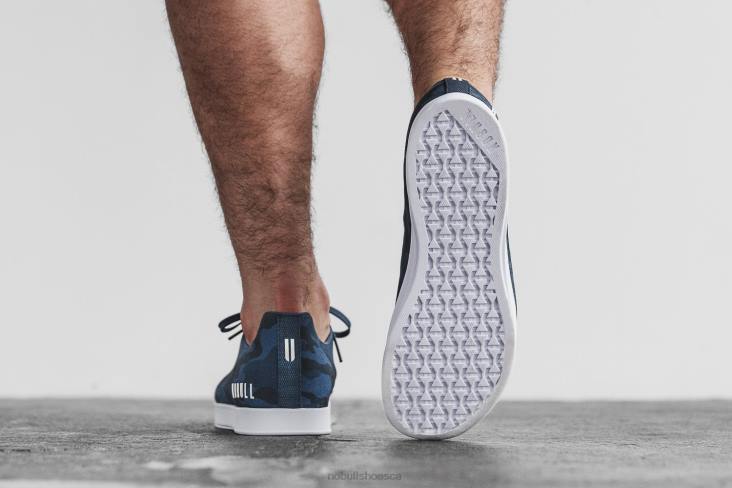 6DJZ96 Men Navy Camo Canvas Trainer Nobull