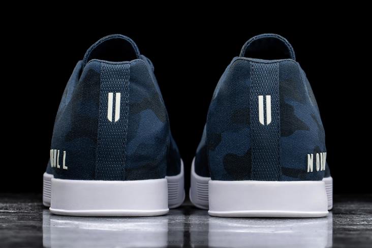 6DJZ96 Men Navy Camo Canvas Trainer Nobull
