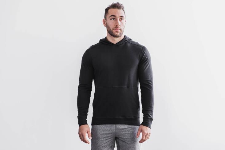 6DJZ311 Men Blended Merino Wool Hoodie Nobull