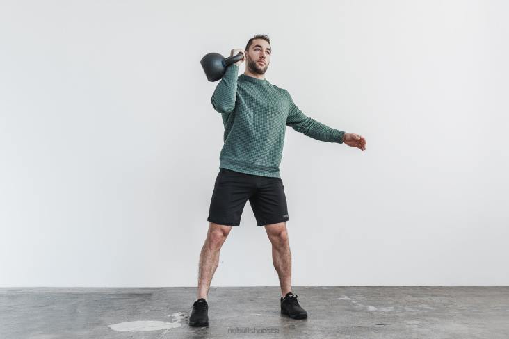 6DJZ354 Men Quilted Crew Pullover Nobull