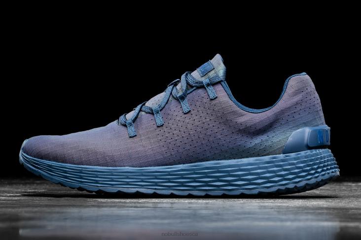 6DJZ138 Men Blue Opal Iridescent Ripstop Runner Nobull