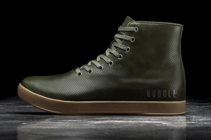 6DJZ22 Men High-Top Army Leather Trainer Nobull