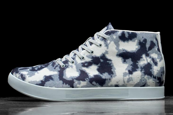 6DJZ35 Men Ink & Sky Tie-Dye Canvas Mid Trainer Nobull