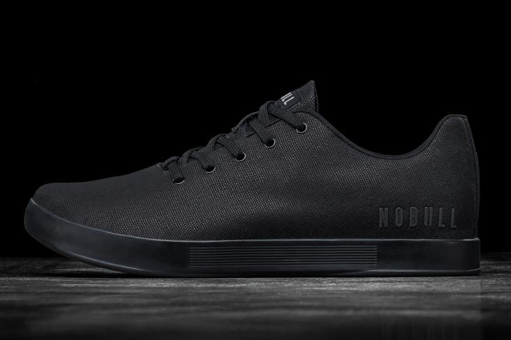 6DJZ36 Men Black Canvas Trainer Nobull