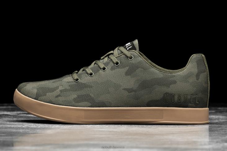 6DJZ83 Men Dark Forest Camo Canvas Trainer Nobull
