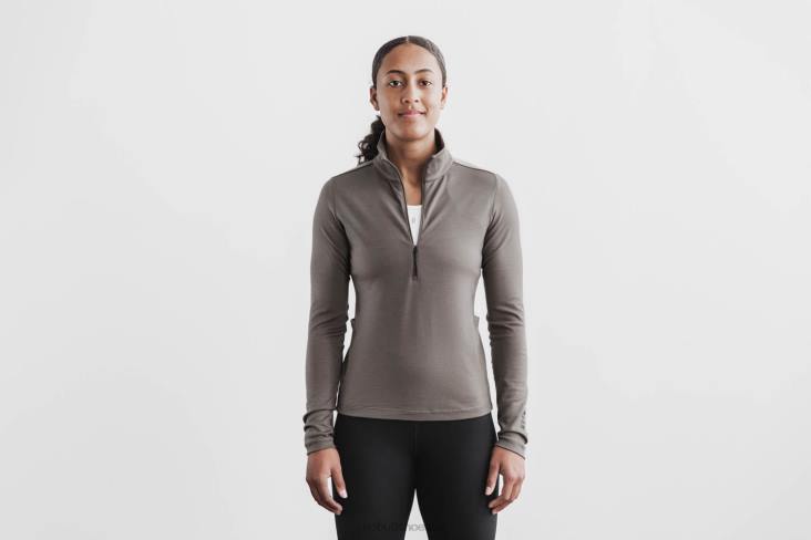 6DJZ719 Women Blended Merino Wool 1/4 Zip Nobull