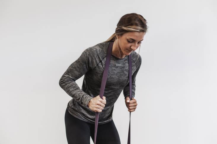 6DJZ1150 Women Lightweight Textured Long Sleeve Tee Nobull