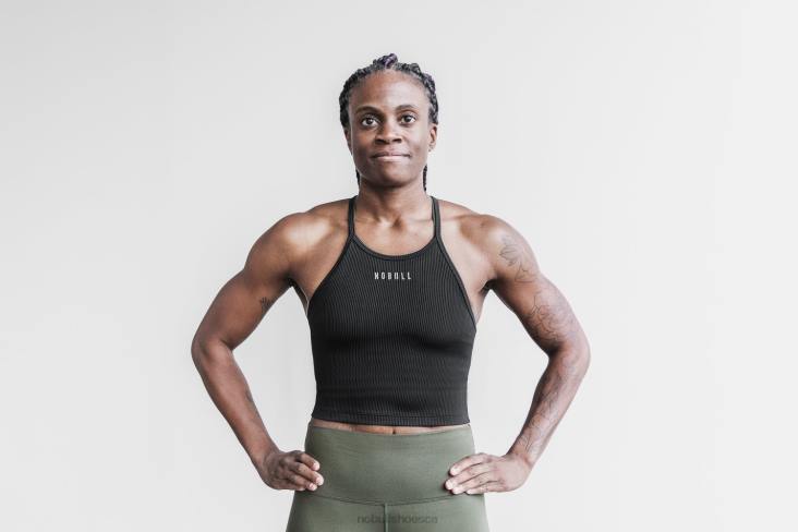 6DJZ1244 Women Halter Crop Tank Nobull