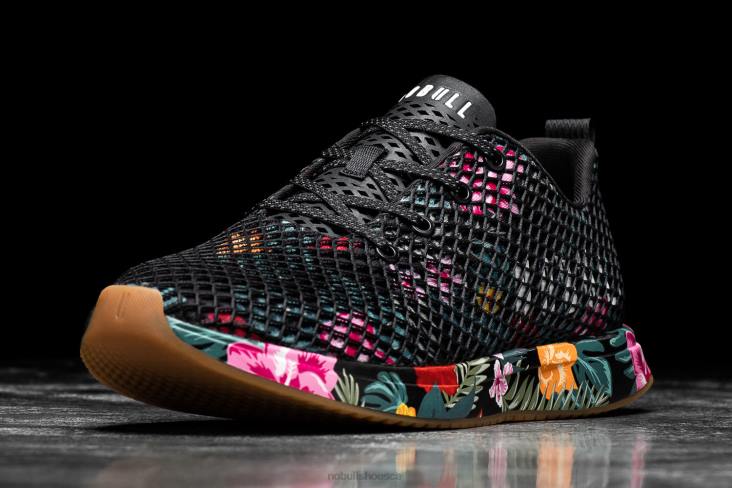 6DJZ600 Women Midnight Tropical Mesh Runner Nobull