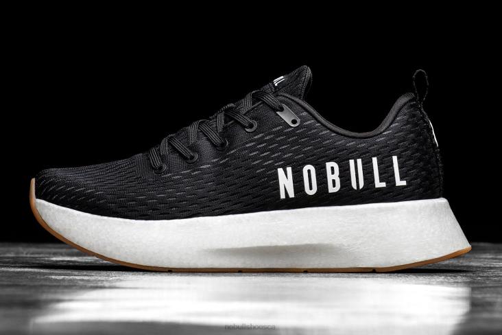 6DJZ612 Women Black White Runner+ Nobull
